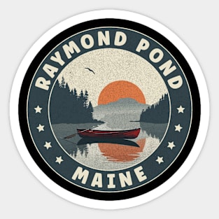 Raymond Pond Maine Sunset Sticker